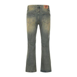Men Jeans Bell-Bottom Pants Hip Hop Loose Leisure
