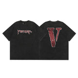 Vlone T Shirt Spring Summer Crew Neck Pullover Short Sleeve
