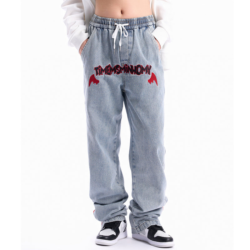 Men Jeans Zipper Slit
