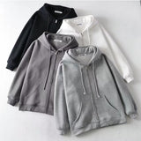 Women Hoodie Fleece-lined Thick Loose Warm