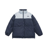 Unisex Coat Splicing Coat Loose Thick Winter