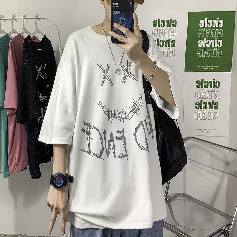 Men T Shirt Versatile Style Clothes Summer