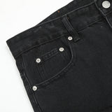 Men Jeans Multi-Pocket Cargo Pants Metal Buttons