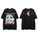 Men T-shirt Hip Hop Retro Graffiti Fashion Brand Short Sleeve T-shirt