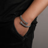 Bracelet Love Cuban Bracelet Copper Zircon Spectrum St. Valentine's