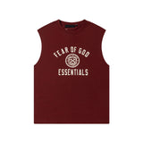 Fog Essentials tank spring/summer FOG letter pattern crew neck vest