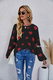Women Pullover Sweater Love Pattern Knitwear