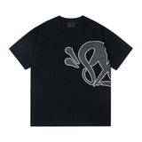 Synaworld T Shirts central cee Short Sleeve Classic Letter Print Loose Casual T-Shirt