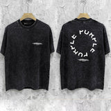 Purple Brand Distressed T Shirts Short Sleeve