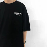 Fog Fear of God Essentials T Shirt Double-Line Five-Pointed Star Printed Short Sleeve High Street Loose T-shirt for Men