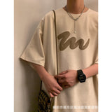 Men T Shirt Suede Summer Vintage Puff Print