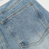 Men Jeans Old Irregular Loose Trendy