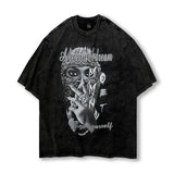 Men T-Shirt Retro Cute Kitten Print Loose