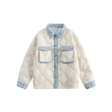 Unisex Coat Diamond Lattice Winter Warm Coat