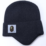 Stussy Hat Winter Knitted Hat Men's and Women's Warm Ear Protector Outdoor Wool Hat
