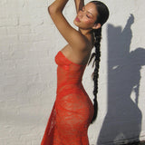 Women Dress Fashion Sexy Mesh Dress