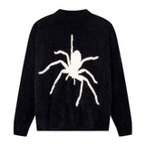 Men Sweater Spider Print Sweater Width Comfortable Knitwear