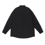 Men Long Sleeve T Shirt Men's Spring and Autumn Loose Lapels Shirt Loose Thin Coat