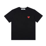 CDG Be Kind T Shirt CDG Classic Red Heart Embroidery Couple Short Sleeve T-shirt