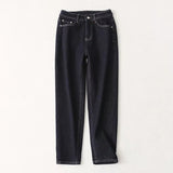 Women Jeans Vintage Fleece-Lined Slimming