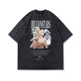 Men's T-Shirt Short-Sleeved T-shirt Men's Retro Loose