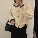Women Knitted Cardigan Short Coat Sweater