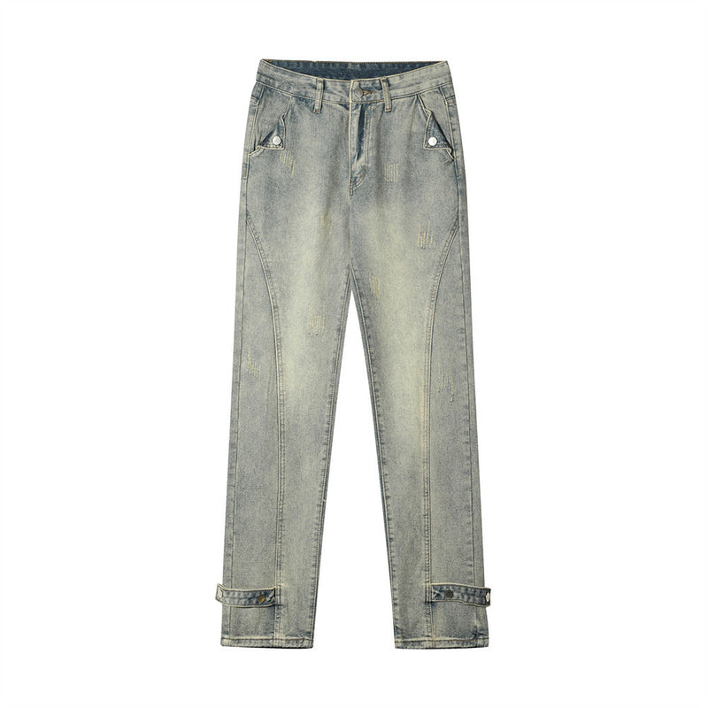 Men Jeans Stitching Personality Design Leisure
