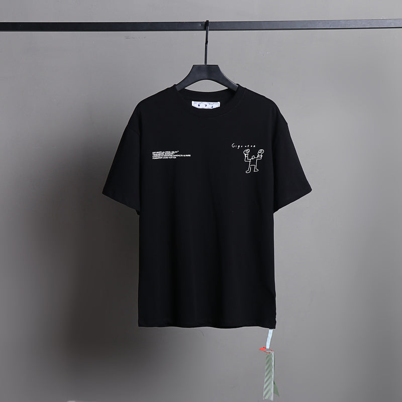 Ow T Shirts Dark Graffiti Letter Printing