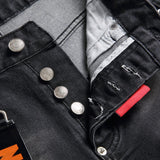 DSQ2 Short Jeans Ripped Patch Slim-fit Stretch Denim Shorts