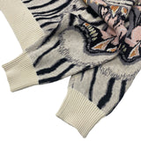 Kapital Sweater Vintage Jacquard Tiger Totem Knitted V-neck Japanese Sweaters Cardigan Jacket