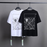 Ow T Shirts Dark Graffiti Letter Printing