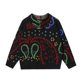 Black Christmas Sweater Vintage Paisley Sweaters Hooded Sweater