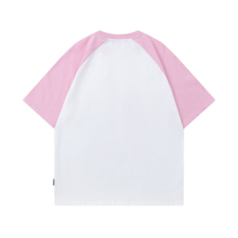 Men T-Shirt Abstract Color Matching Vibe Idle Style