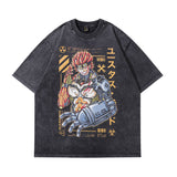 Men T-Shirt Skeleton Vintage Print Distressed