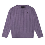 Ralph Lauren Knitted sweaters cotton thread ruff pony embroidery twist crew neck