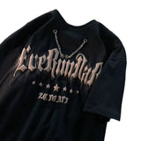 Men T Shirt Necklace Decoration Loose