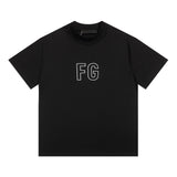 Fog Essentials T Shirts Spring/Summer FOG Pattern Crew Neck Short Sleeves