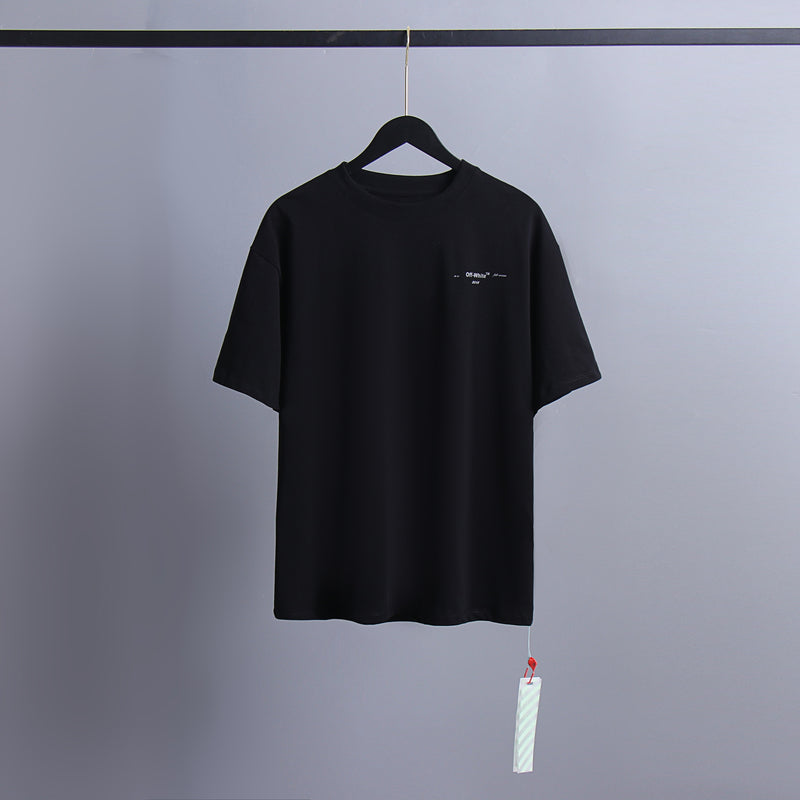 Ow T Shirts Sketch Line Three-Dimensional Arrow Print Men