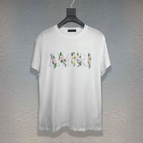 Amiri T Shirt Short Sleeve T-shirt Printed Casual Hip Hop T-shirt for Men and Women