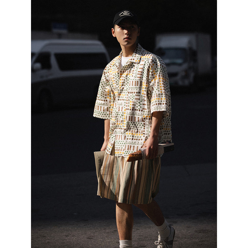 Unisex Shirt Hawaiian Loose Summer Thin