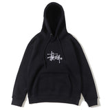 Stussy Hoodie Embroidered Logo Fleece Hoodie