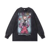 Men's Vintage Long Sleeve Shirt Autumn and Winter Men's Long Sleeve T-Shirt