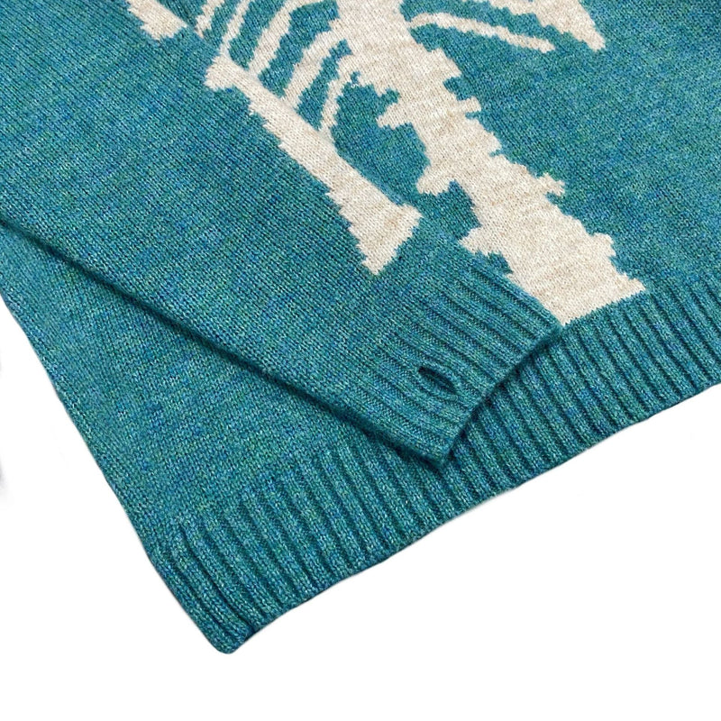 Kapital Sweater Vintage Pingtian Hehong round Neck Loose Bone Skeleton Knit Casual Sweater