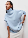 Women Work Business Casual Sweats Loose Turtleneck Sweater