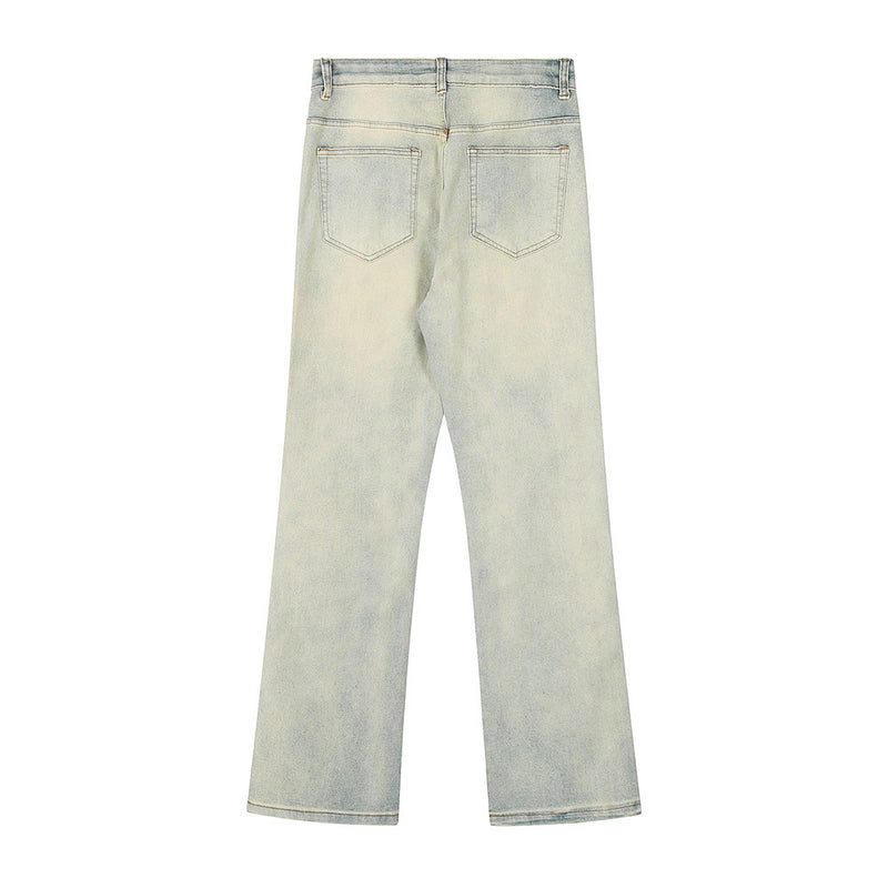Men Jeans Multi-Pocket Workwear Stitching