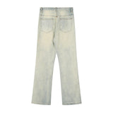 Men Jeans Multi-Pocket Workwear Stitching