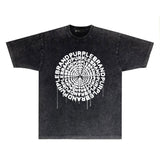 Purple Brand Distressed T Shirts Short Sleeve