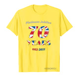 Inspired by Queen's Platinum Jubilee 2022 Elizabeth 70 Years T-shirt Pattern Printing