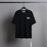 Ow T Shirts Yellow Letter Printing for Men and Women