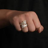 Rings Fashion Hip Hop Ring Microencrusted Zircon Spectrum St. Valentine's